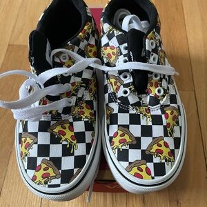 Vans Black and White Pizza Checkered Sneakers